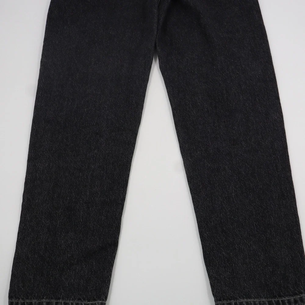 Vintage US-CUP Black Acid Wash Straight Leg Jeans Mens 30x30 High Rise 90s Denim